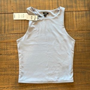 Body contour crop high neck top NWT